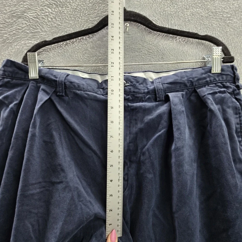 Polo Ralph Lauren Men Pants 36/34 Blue Chino Twill Pleated‎ Classic 30.5